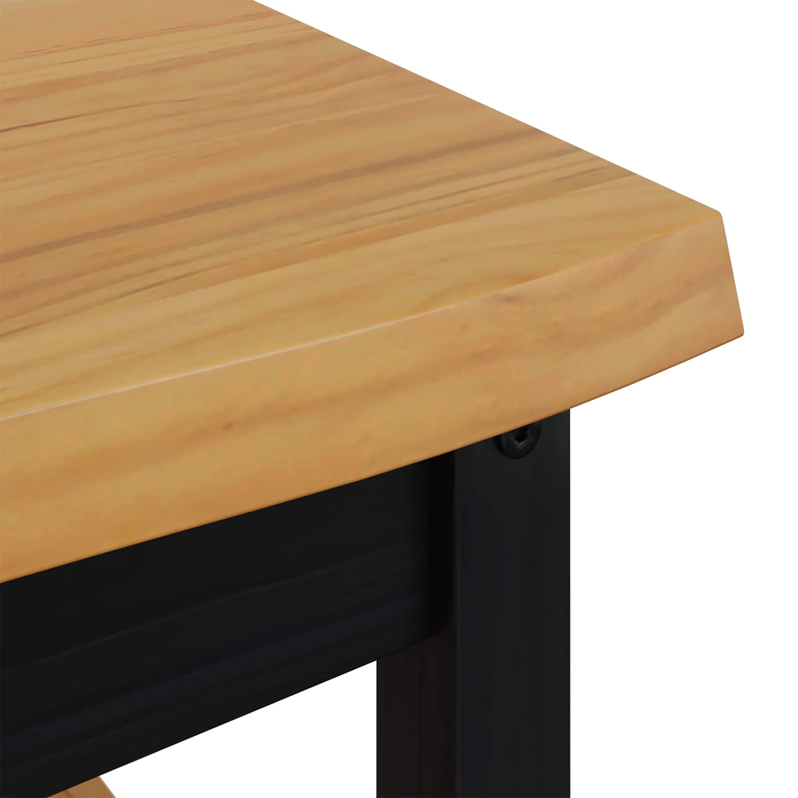 Couchtisch EKAI Schwarz 100 x 60 x 45,5 cm Massives Kiefernholz