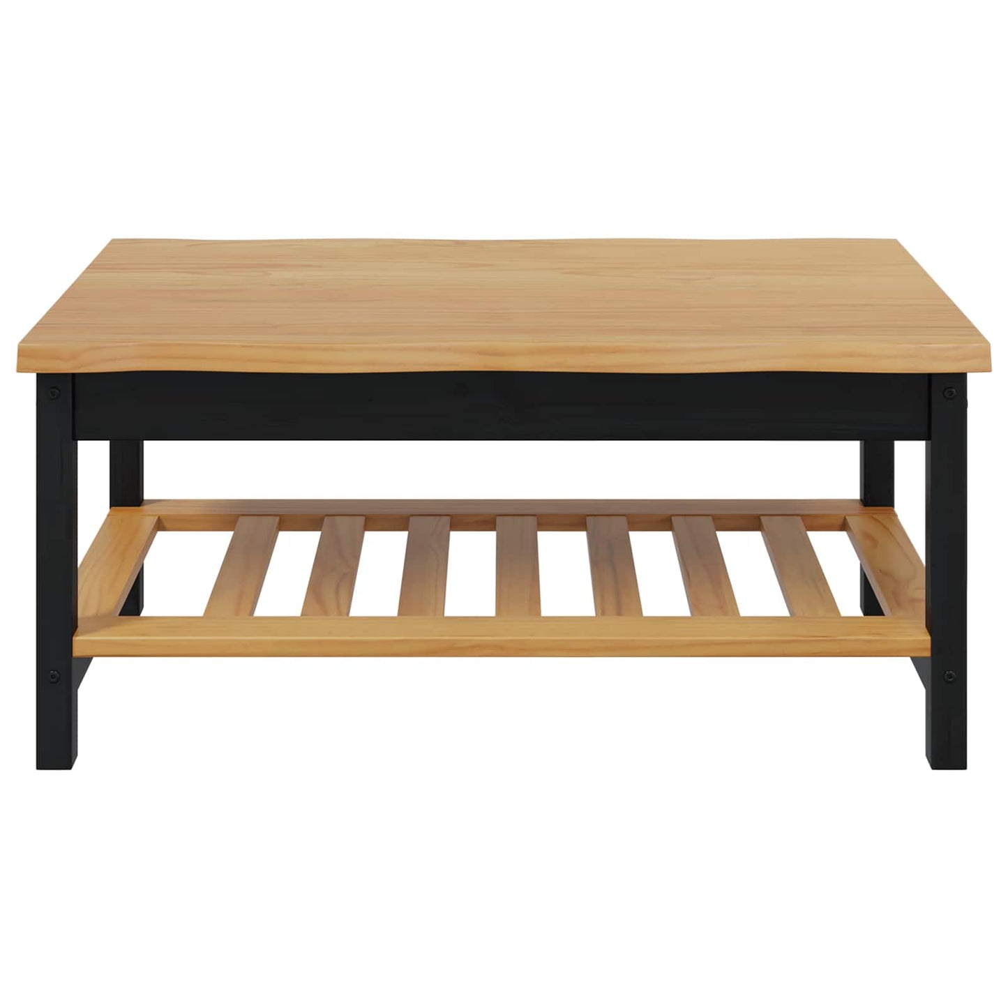 Couchtisch EKAI Schwarz 100 x 60 x 45,5 cm Massives Kiefernholz