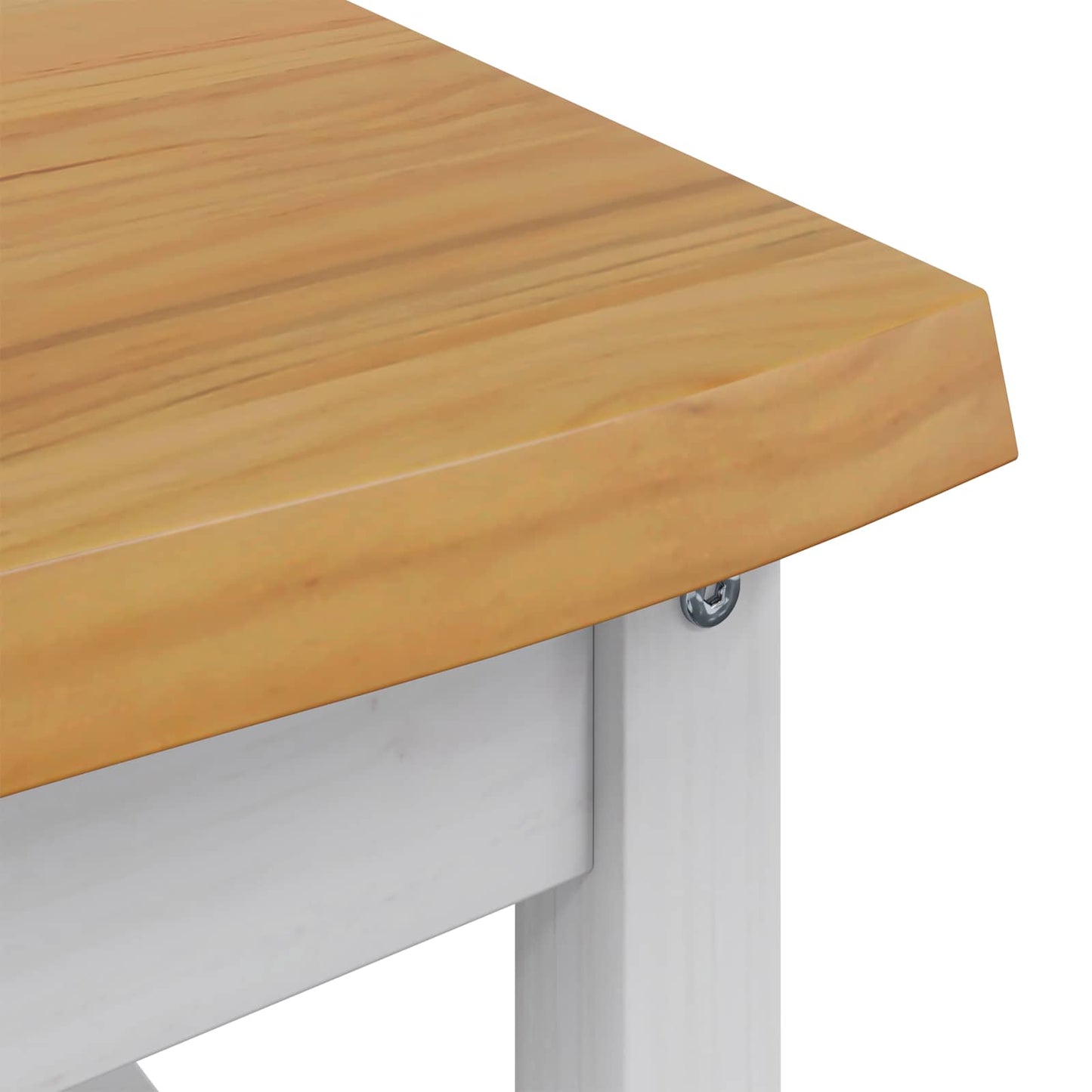 Couchtisch EKAI Weiß 100 x 60 x 45,5 cm Massives Kiefernholz