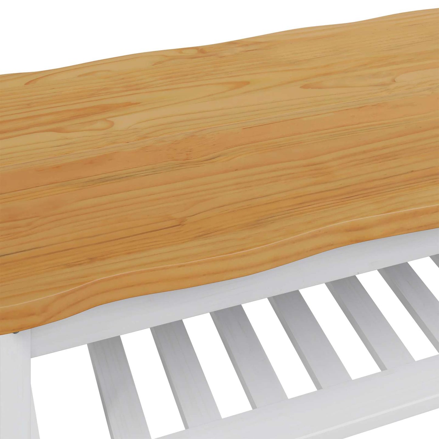 Couchtisch EKAI Weiß 100 x 60 x 45,5 cm Massives Kiefernholz
