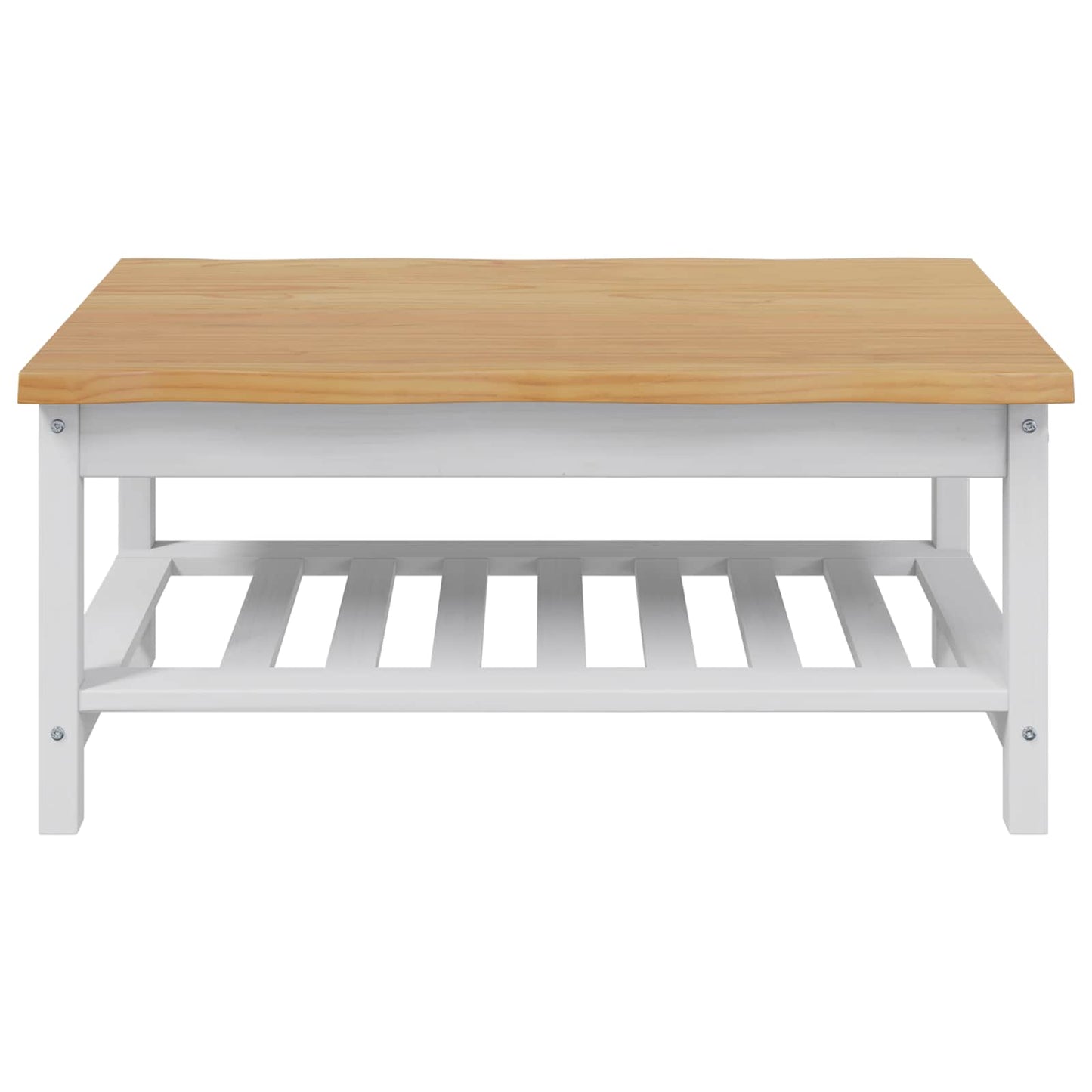 Couchtisch EKAI Weiß 100 x 60 x 45,5 cm Massives Kiefernholz