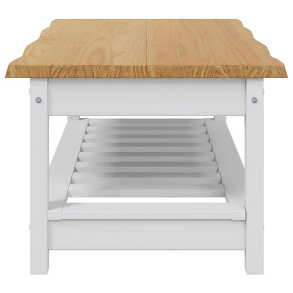 Couchtisch EKAI Weiß 100 x 60 x 45,5 cm Massives Kiefernholz