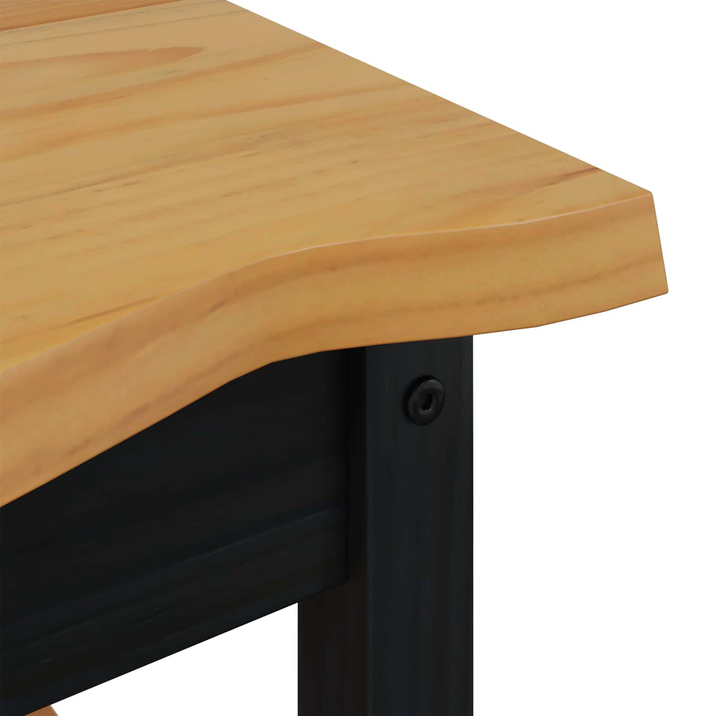 Beistelltisch mit Regal EKAI Schwarz 50 x 50 x 45,5 cm