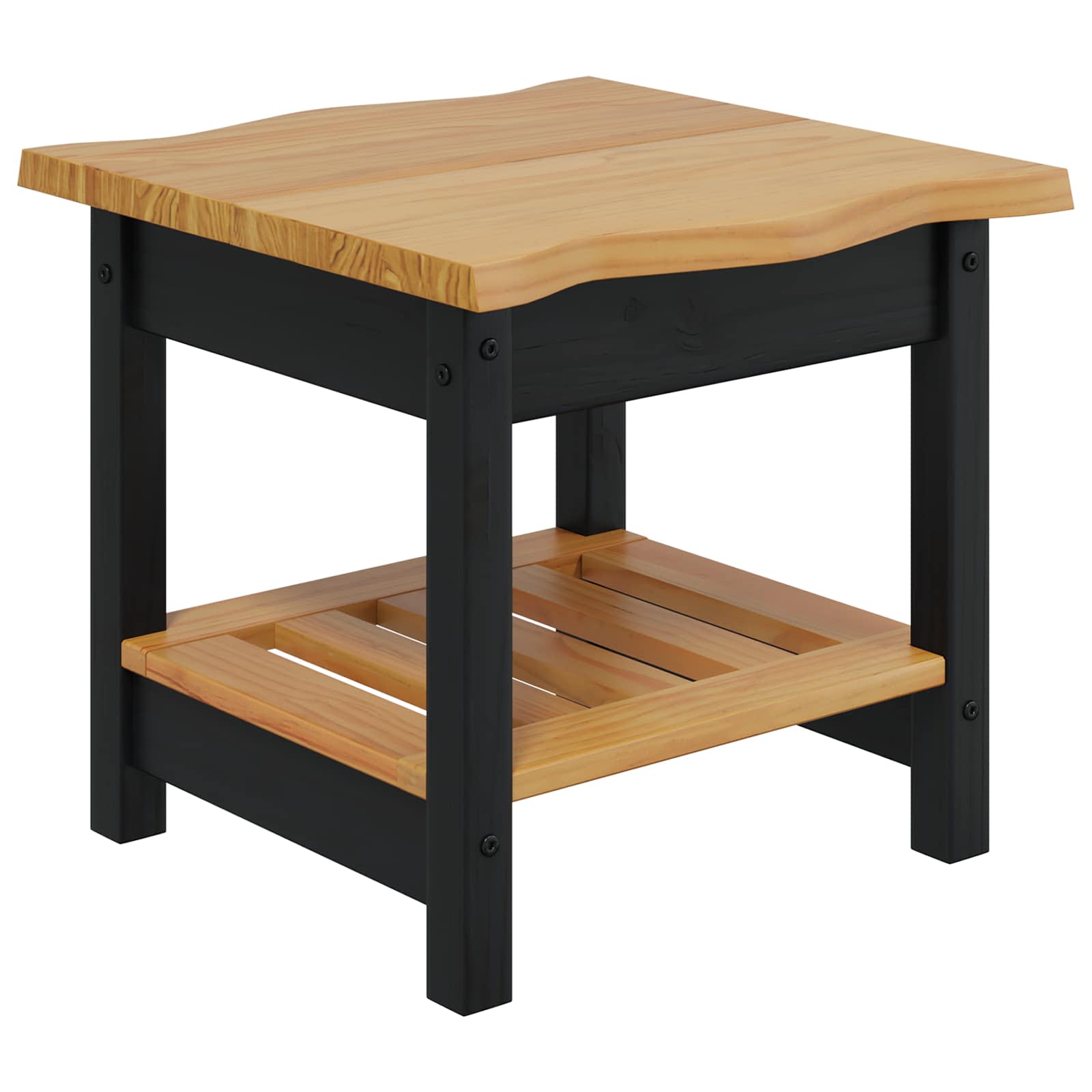Beistelltisch mit Regal EKAI Schwarz 50 x 50 x 45,5 cm