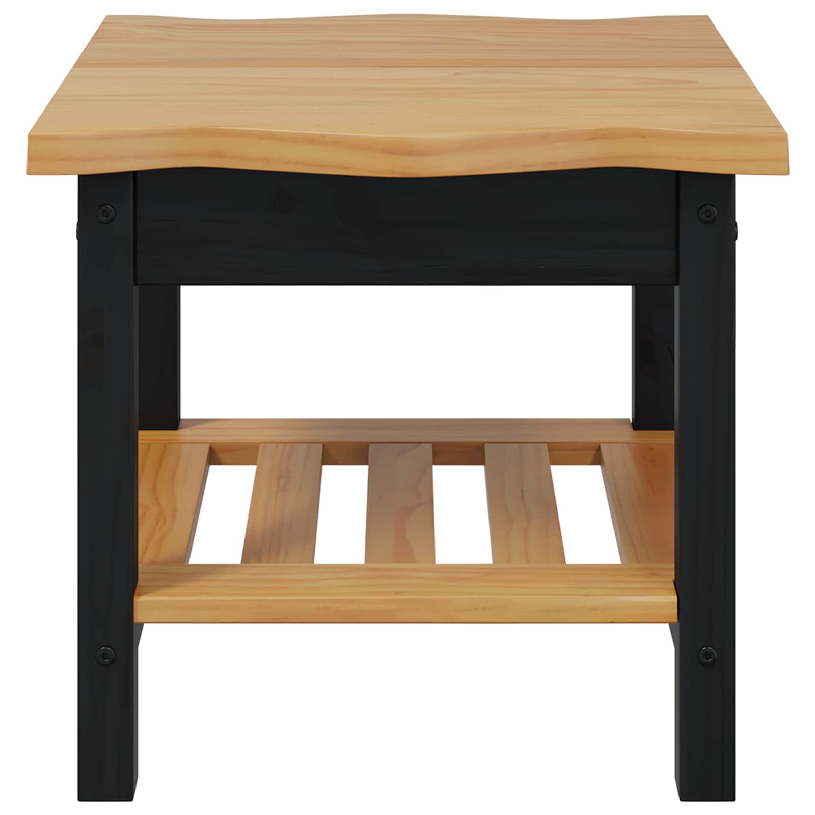 Beistelltisch mit Regal EKAI Schwarz 50 x 50 x 45,5 cm