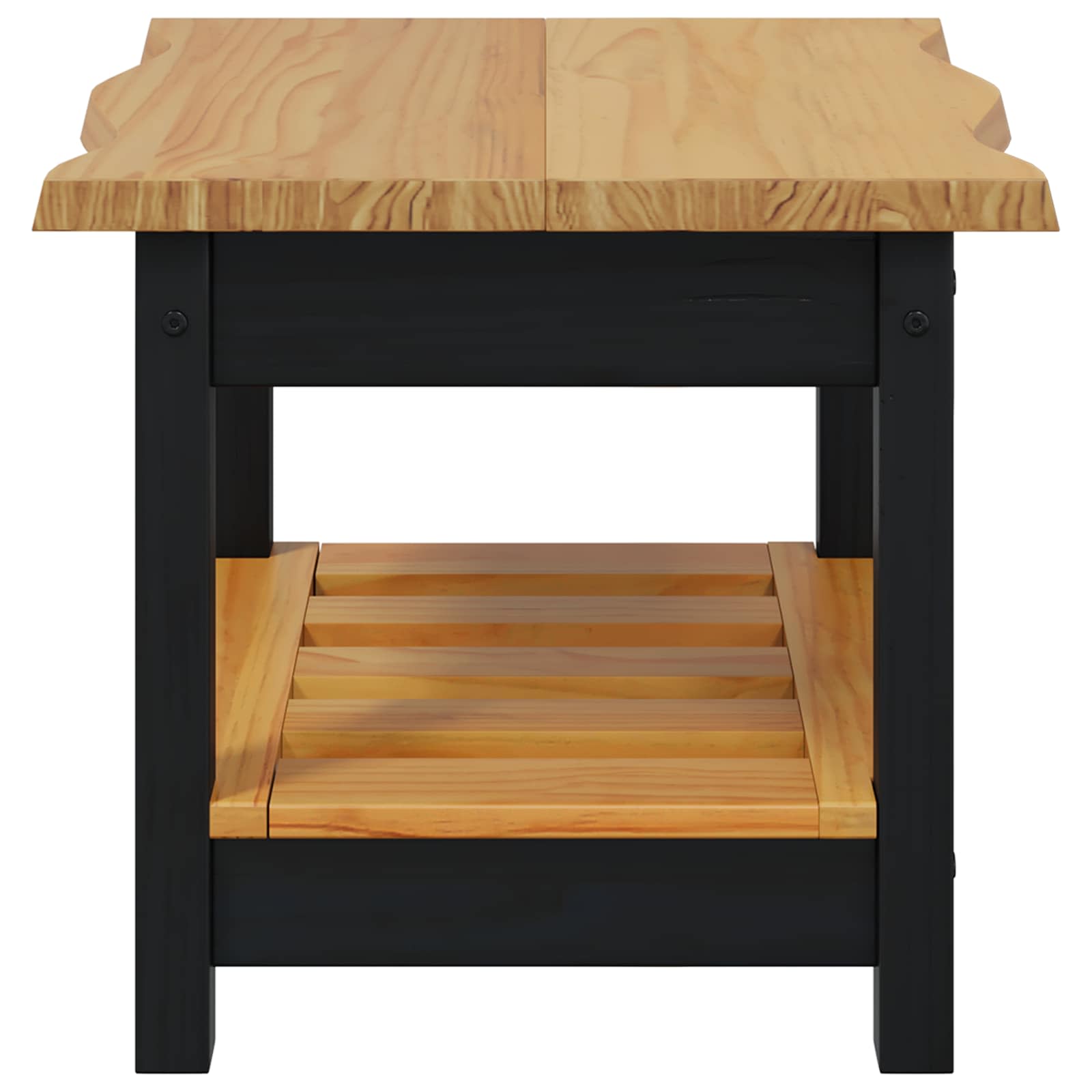 Beistelltisch mit Regal EKAI Schwarz 50 x 50 x 45,5 cm