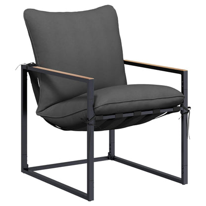 Gartensofa-set 4 stk. Schwarz und Anthrazit Stahl