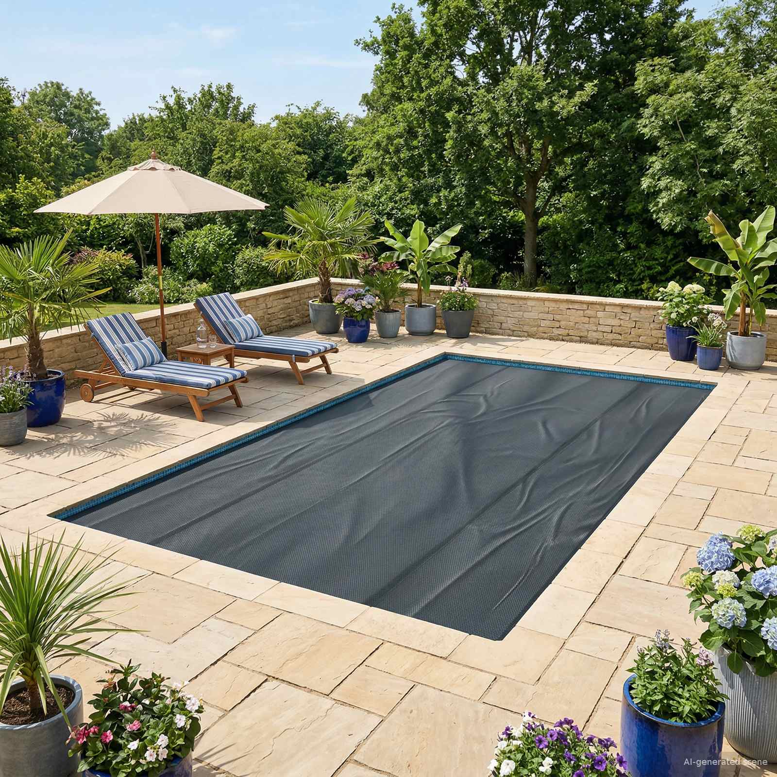 Solar Poolabdeckung Hochwertig 300 x 200 cm, 200 μm Quadratisch
