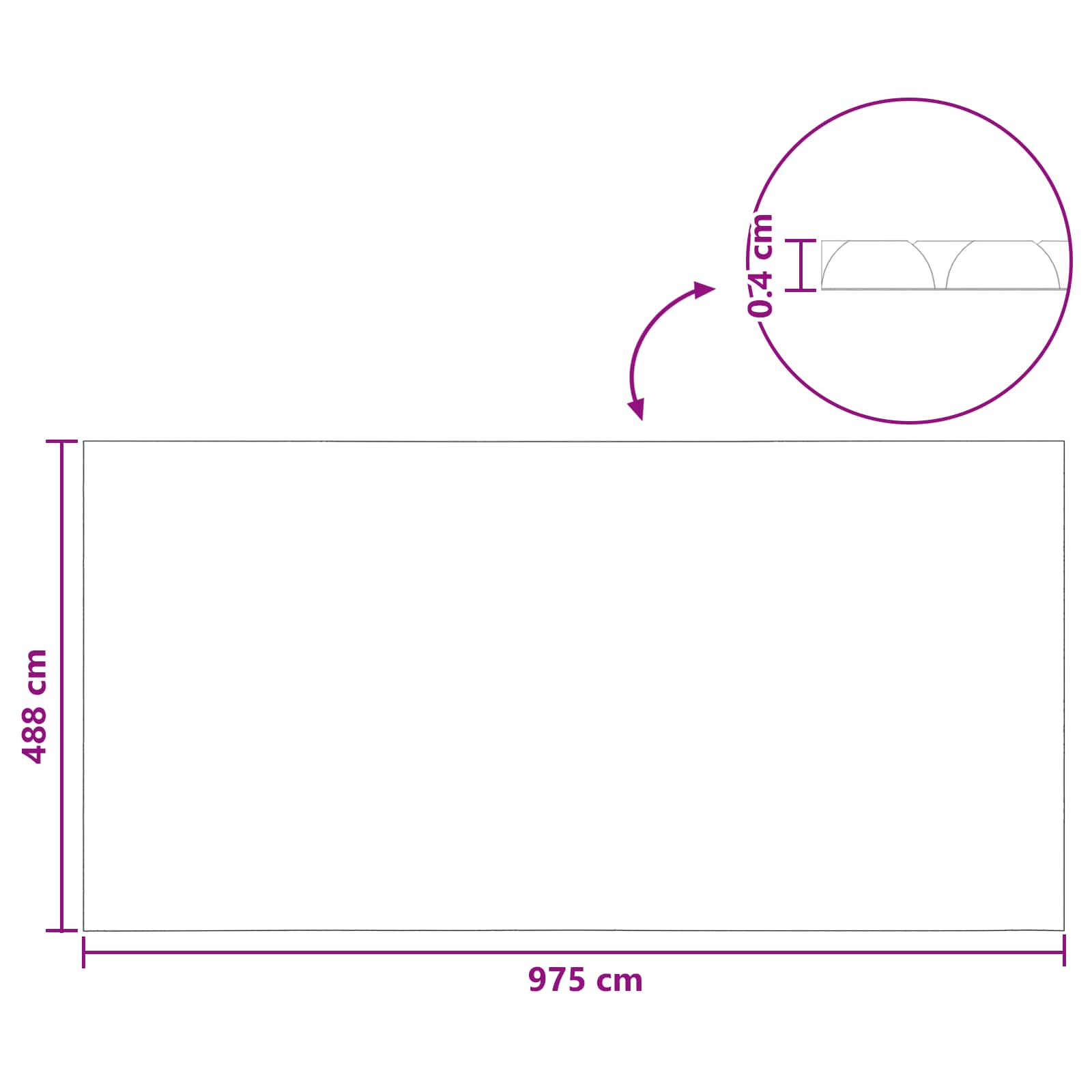 Solar Poolabdeckung Hochwertig 975 x 488 cm 200 μm Quadratisch