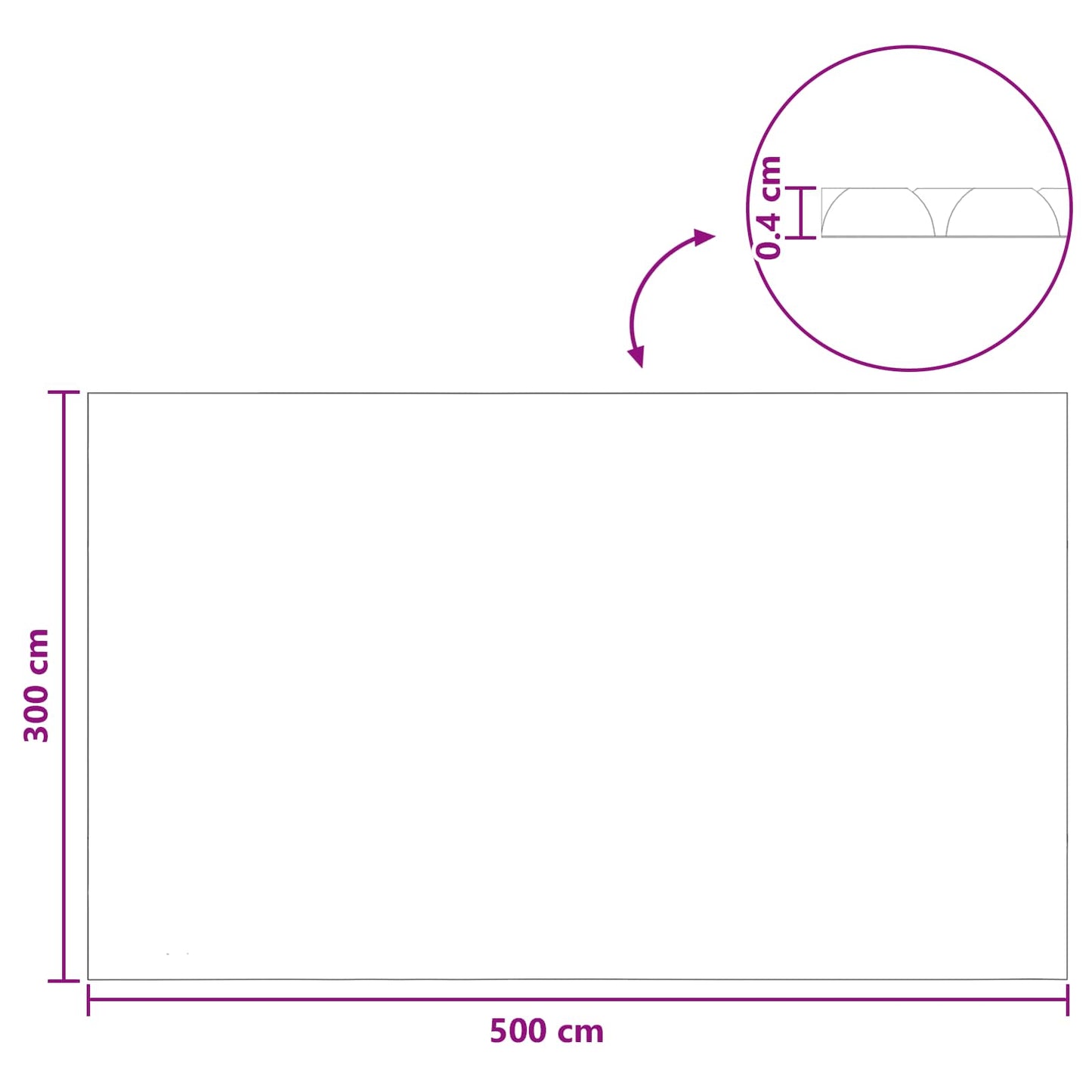 Solar Poolabdeckung Hochwertig 500 x 300 cm 200 μm Quadratisch