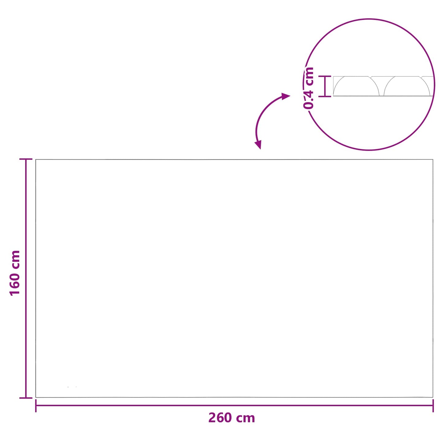 Solar Poolabdeckung Hochwertig 260 x 160 cm 200 μm Quadratisch