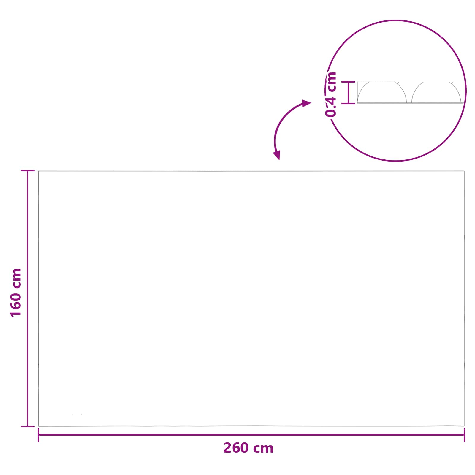 Solar Poolabdeckung Hochwertig 260 x 160 cm 200 μm Quadratisch