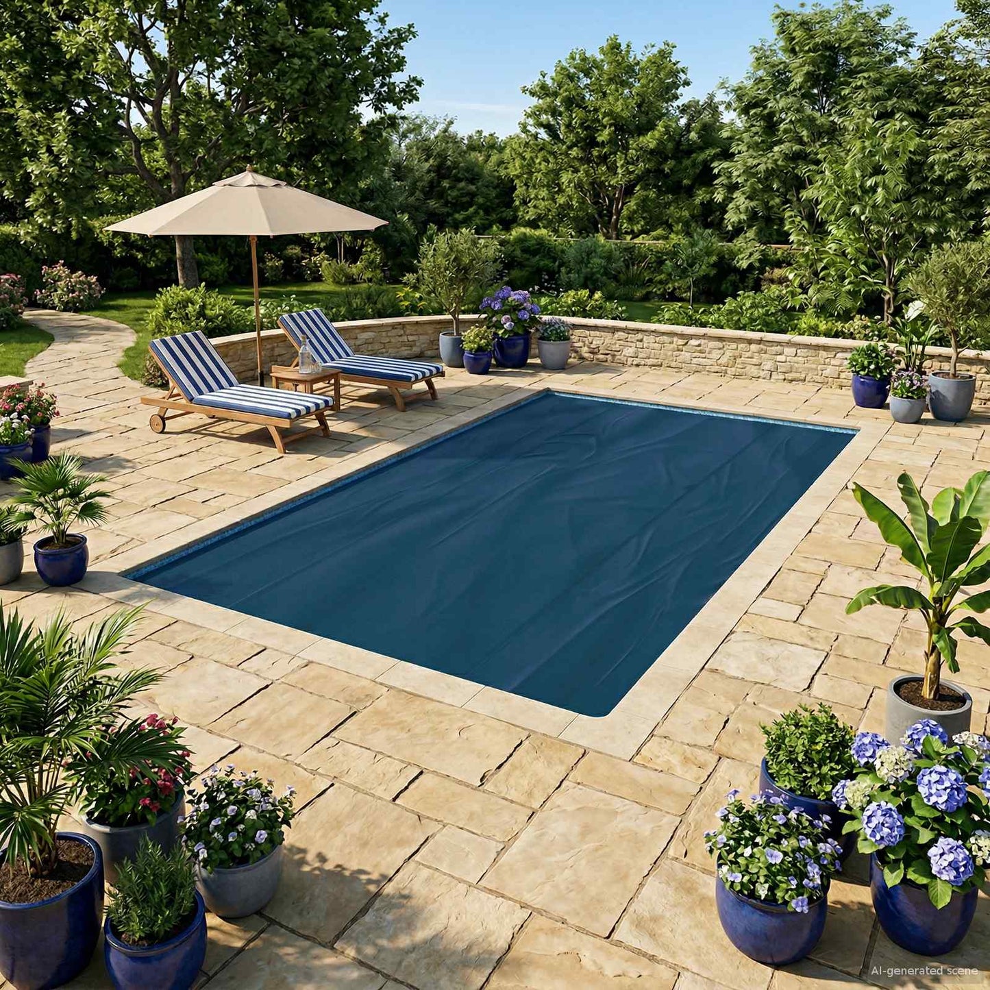 Solar Poolabdeckung Hochwertig 300 x 200 cm, 200 μm Quadratisch