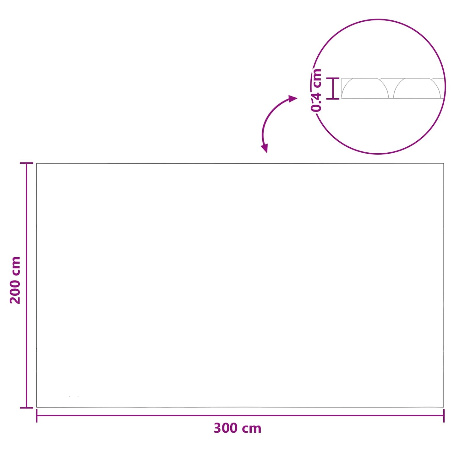 Solar Poolabdeckung Hochwertig 300 x 200 cm, 200 μm Quadratisch