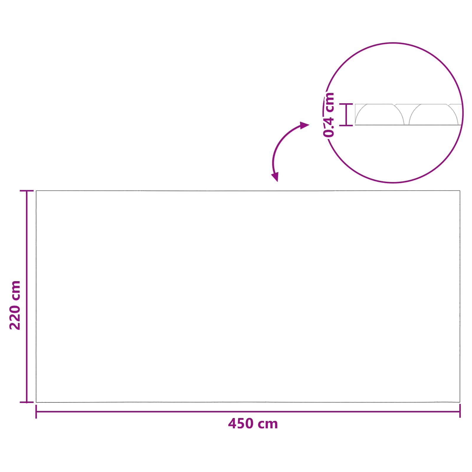 Solar Poolabdeckung Hochwertig 450 x 220 cm 200 μm Quadratisch