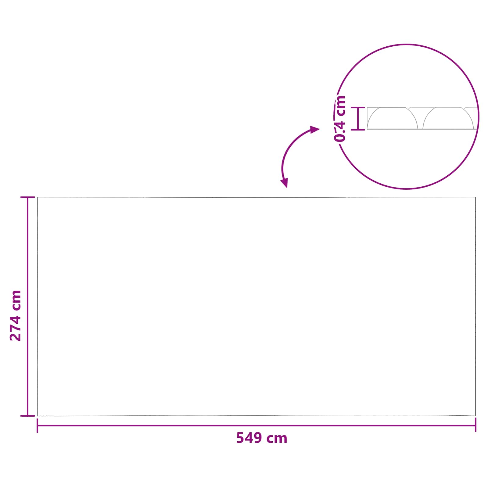 Solar Poolabdeckung Hochwertig 549 x 274 cm 200 μm Quadratisch