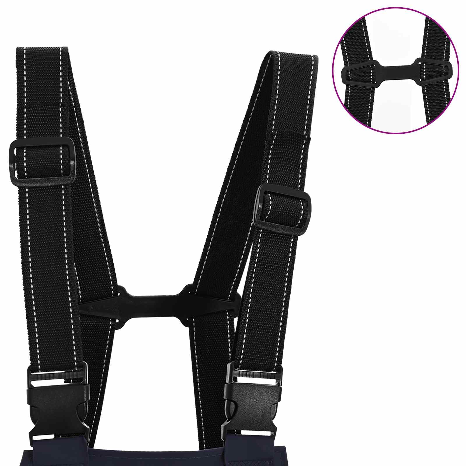 Wathose mit Stiefeln PVC Strickstoff Grösse 46 Blau