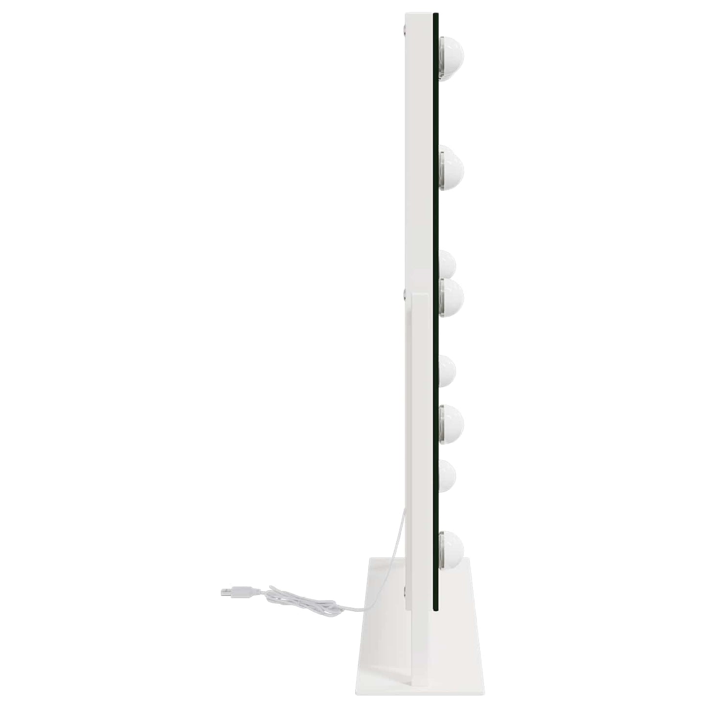 LED Schminkspiegel Weiß 44 x 10 x 53 cm Glas und Stahl