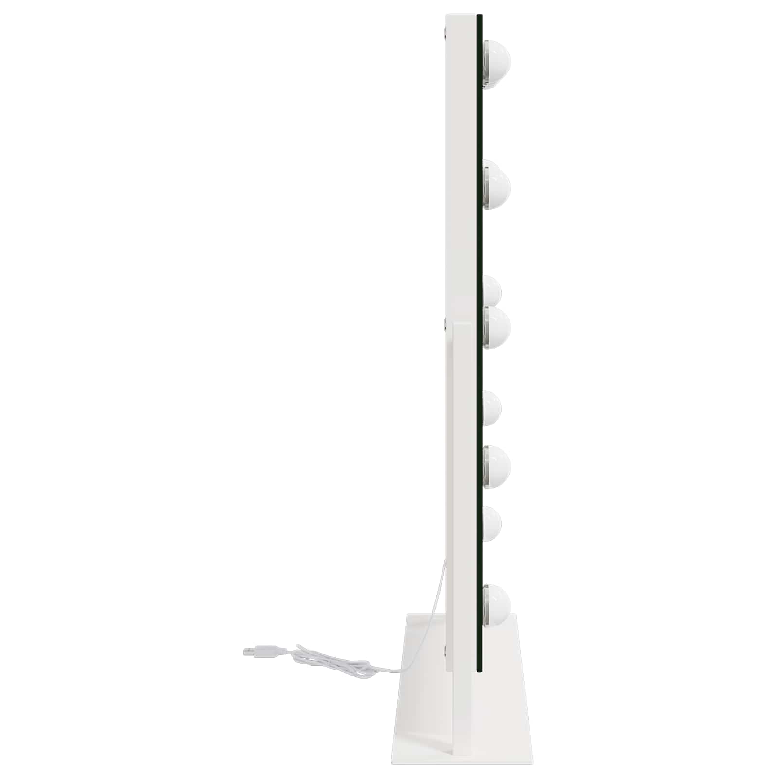 LED Schminkspiegel Weiß 44 x 10 x 53 cm Glas und Stahl