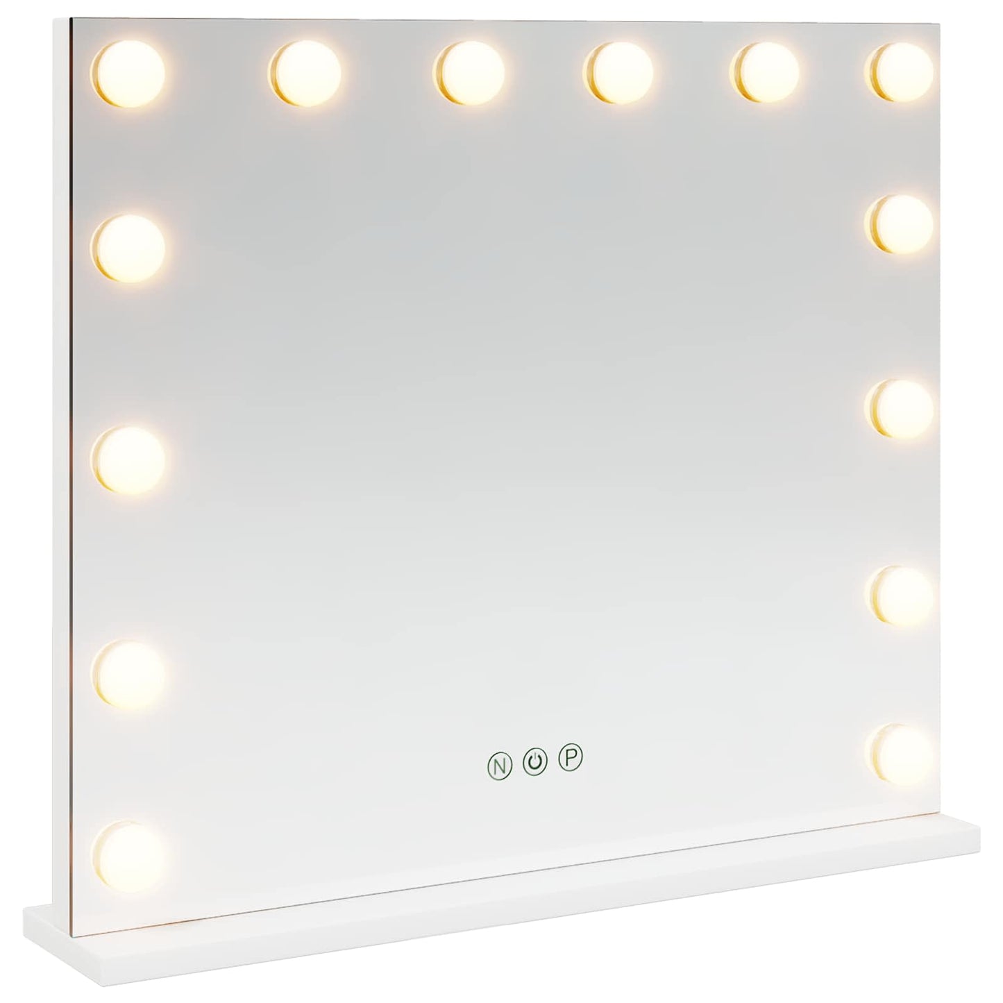 LED Schminkspiegel Weiß 50 x 10 x 44 cm Glas und Stahl