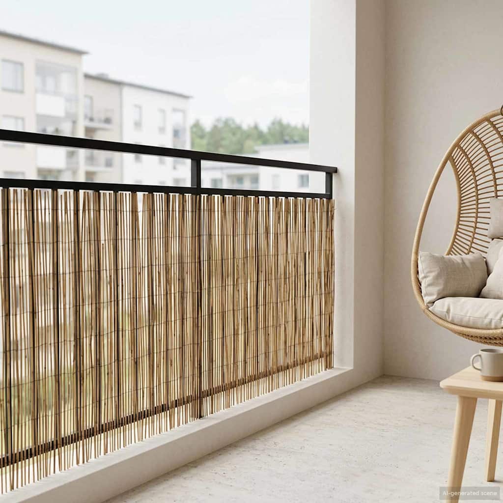 Gartenzaun Kohlenstoff 500 x 100 cm Schilf