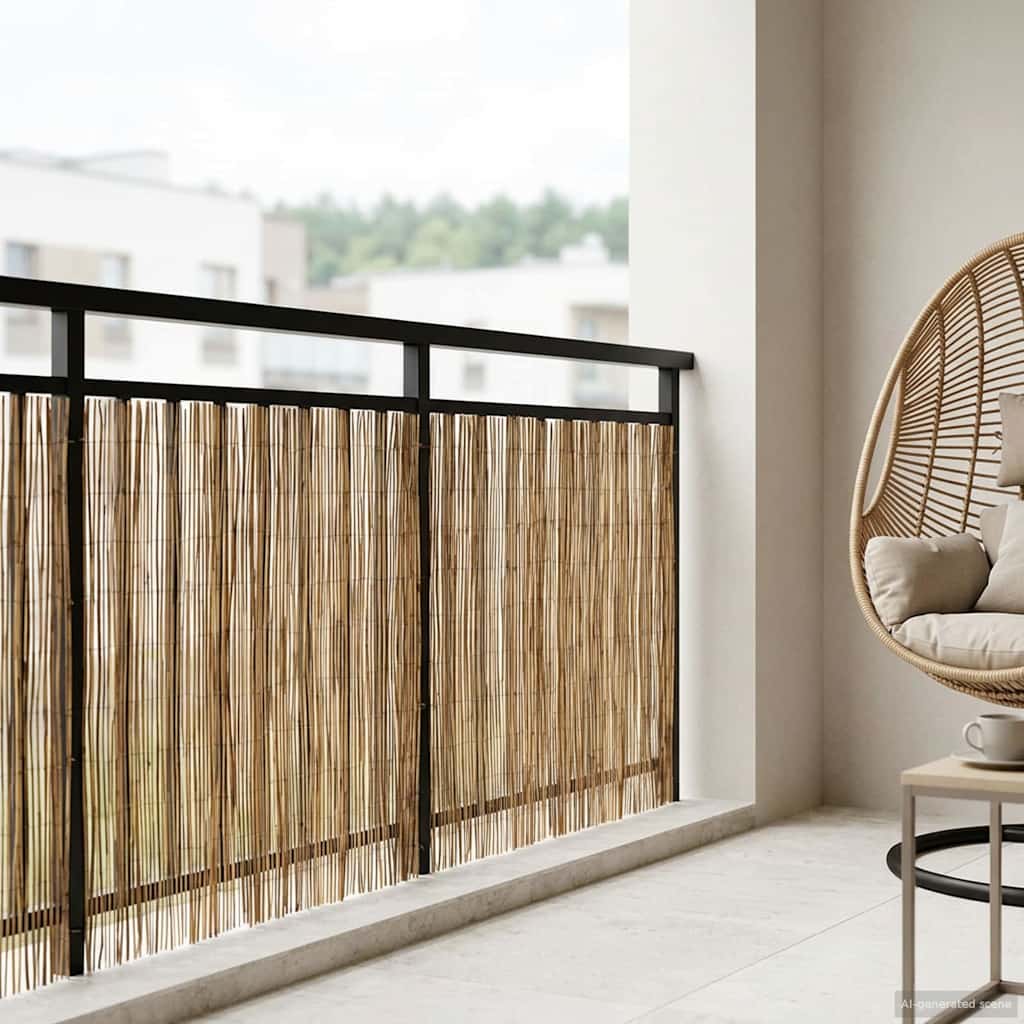 Gartenzaun Kohlenstoff 600 x 100 cm Schilf