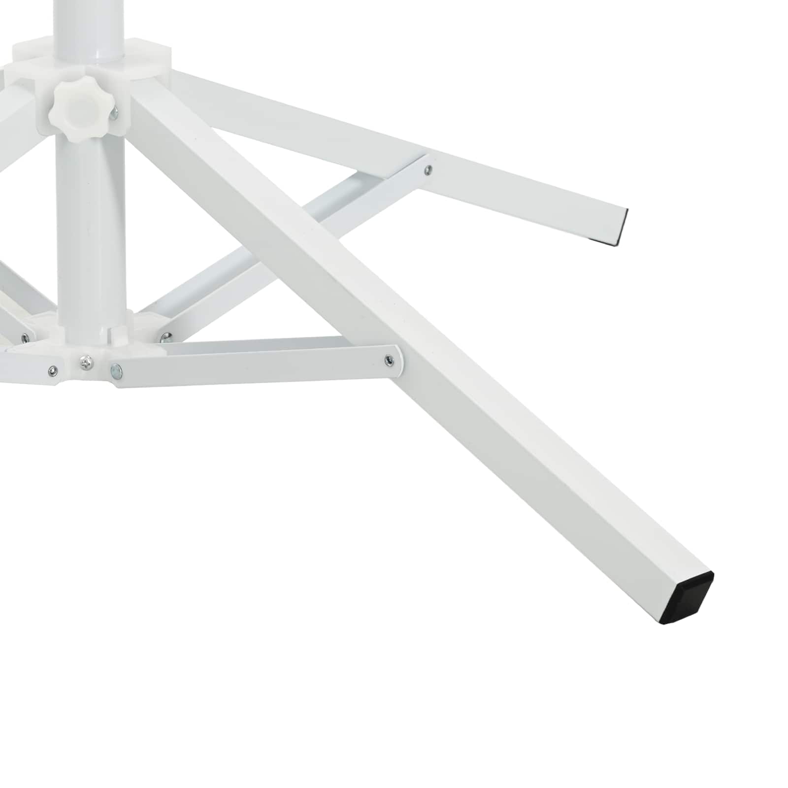Parasol Stand Weiß Stahl für 25-32 mm Stange