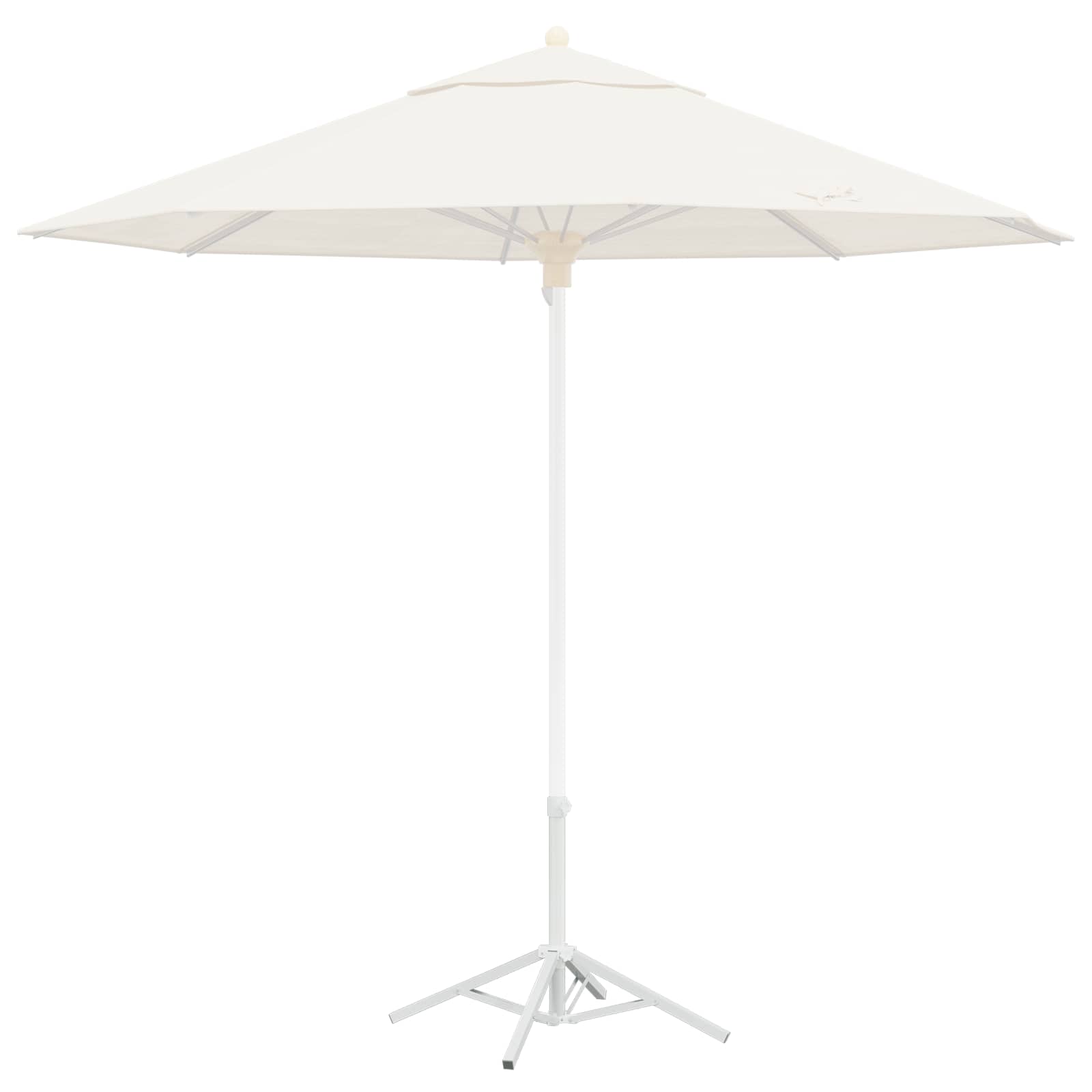 Parasol Stand Weiß Stahl für 25-32 mm Stange