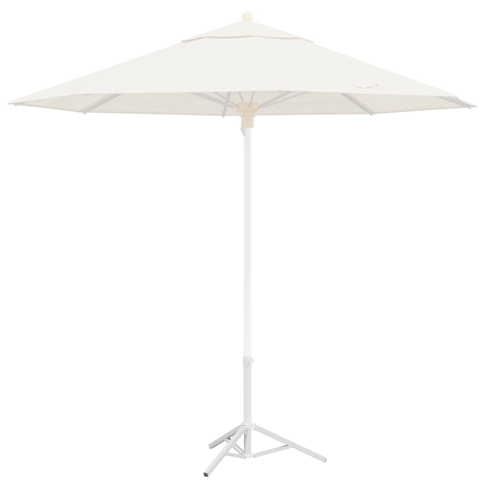 Parasol Stand Weiß Stahl for 25-32 mm Pole
