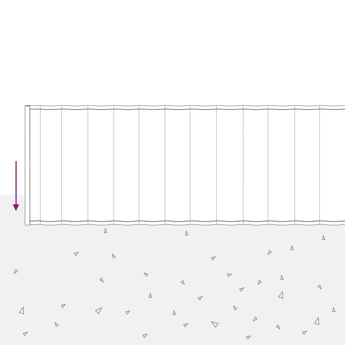 Raseneinfassung 20 m x 10 cm Verzinkter Stahl Silber