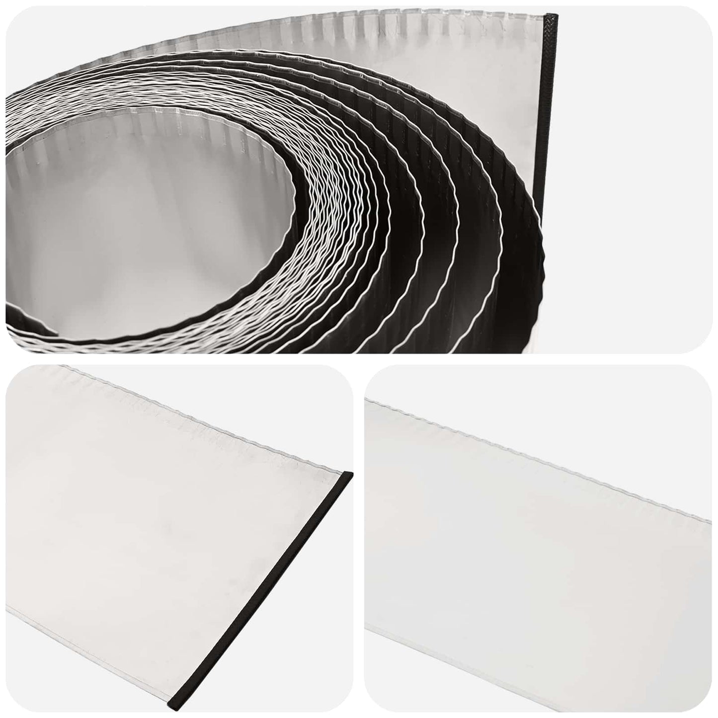 Rasenkante 5 m x 20 cm Verzinkter Stahl Silber