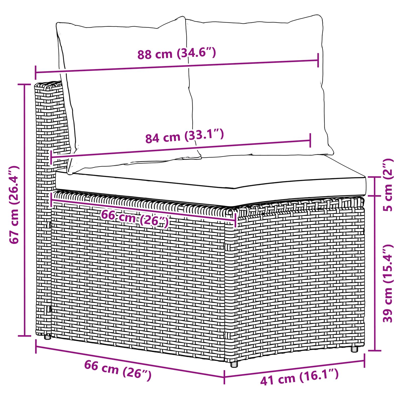 Sofa Set 2 stk. Schwarz Massives Akazienholz und Poly Rattan