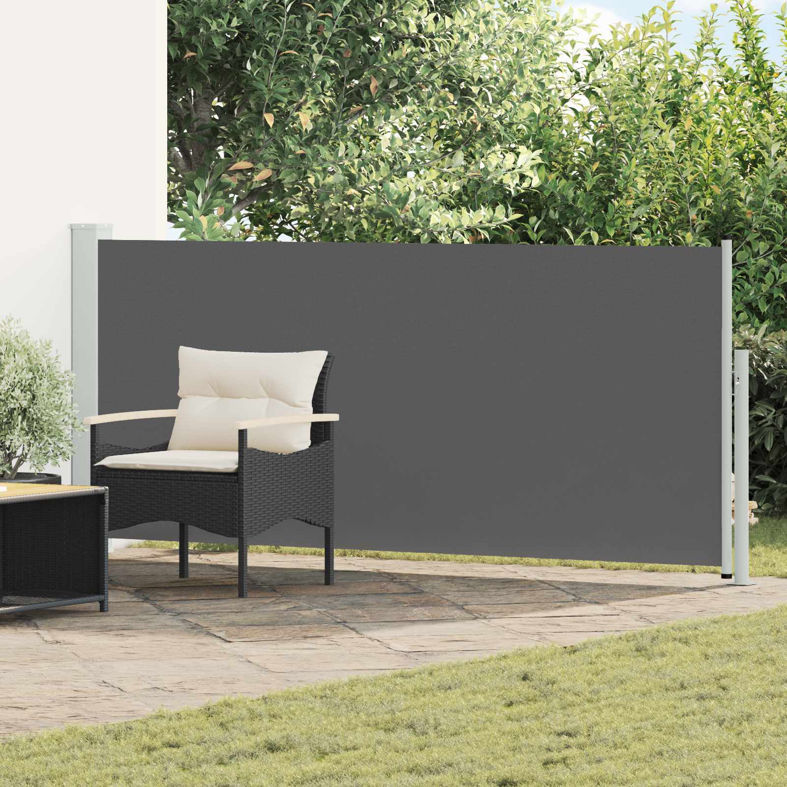 Ausziehbare Seitenmarkise 120 x 300 cm Polyester Rechteckig