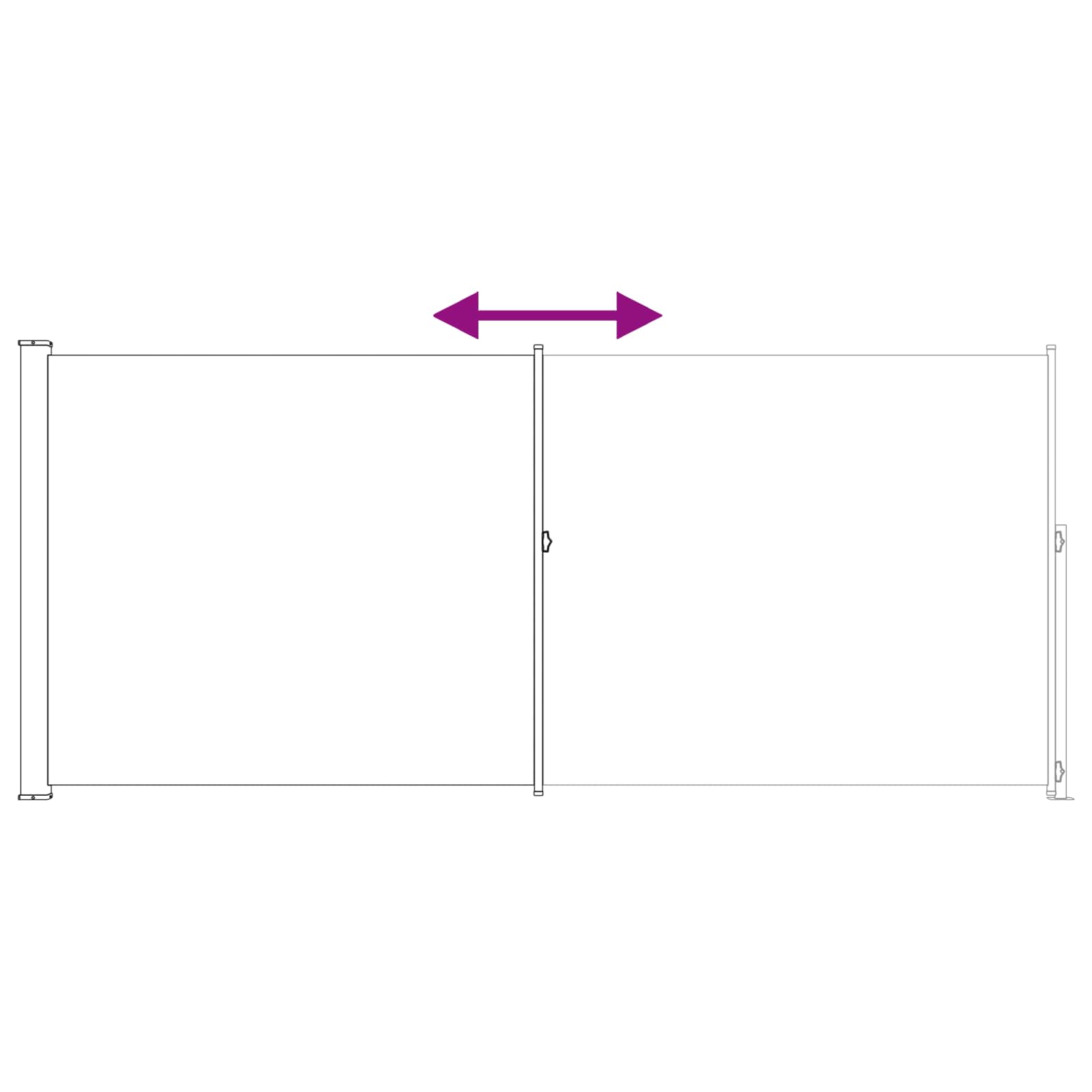 Ausziehbare Seitenmarkise 180 x 300 cm Polyester Rechteckig
