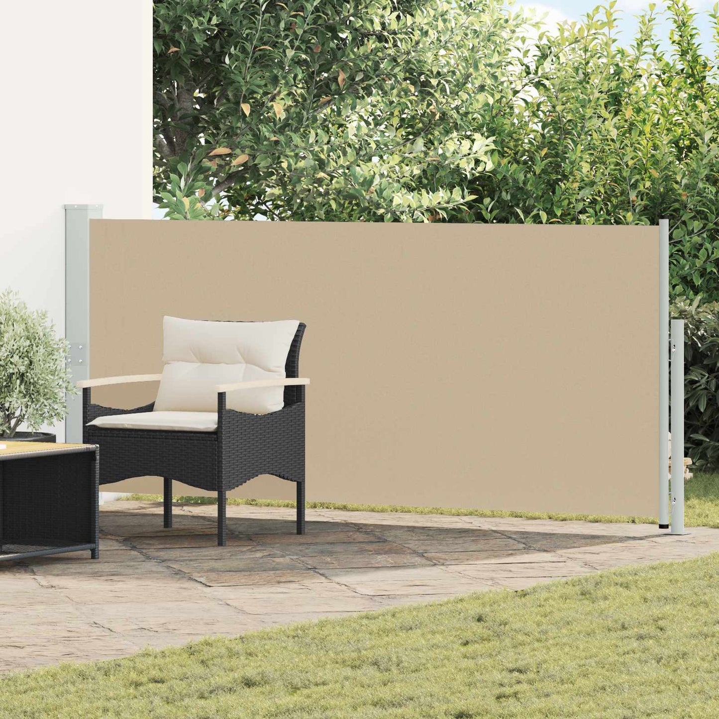 Ausziehbare Seitenmarkise 160 x 500 cm Polyester Rechteckig