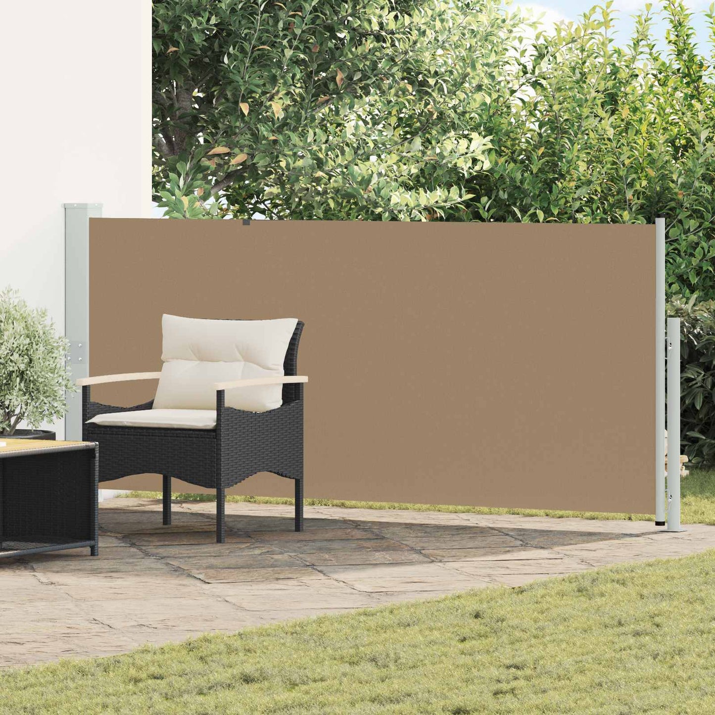 Ausziehbare Seitenmarkise 117 x 600 cm Polyester Rechteckig