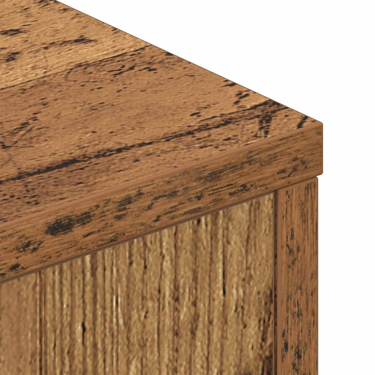 Stauraum Kopfteil mit LED Altholz 160 cm Holzwerkstoff