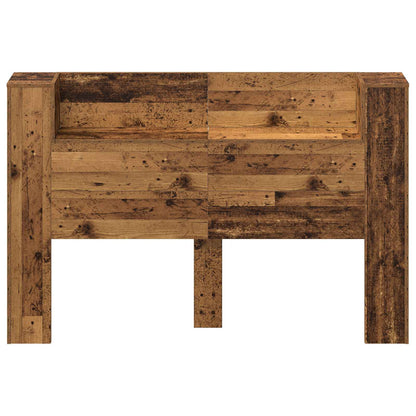 Stauraum Kopfteil mit LED Altholz 160 cm Holzwerkstoff