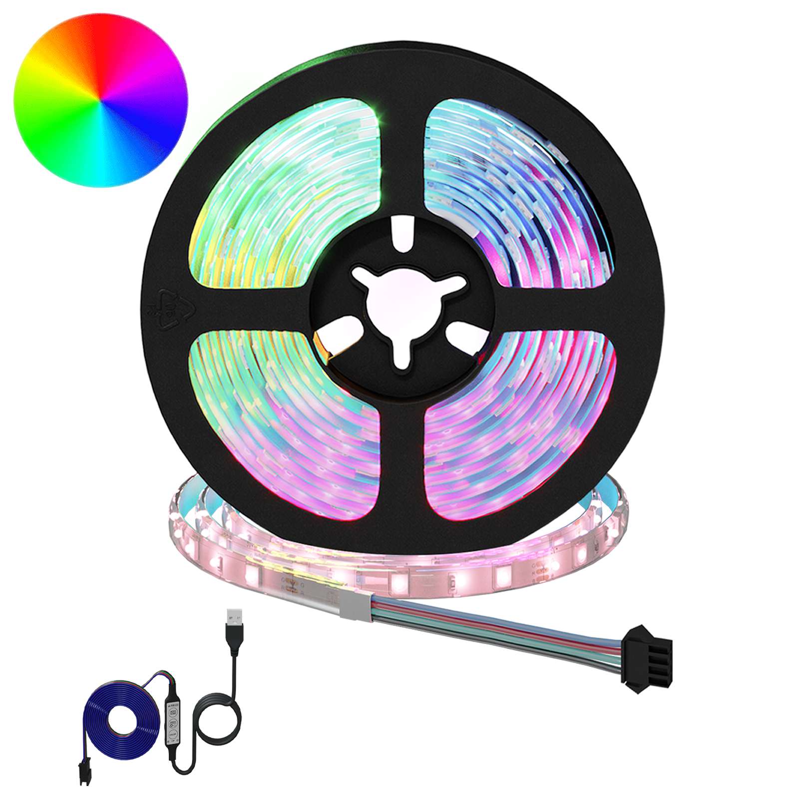 LED Streifen 12 pcs Schwarz und Transparent 3000 mm