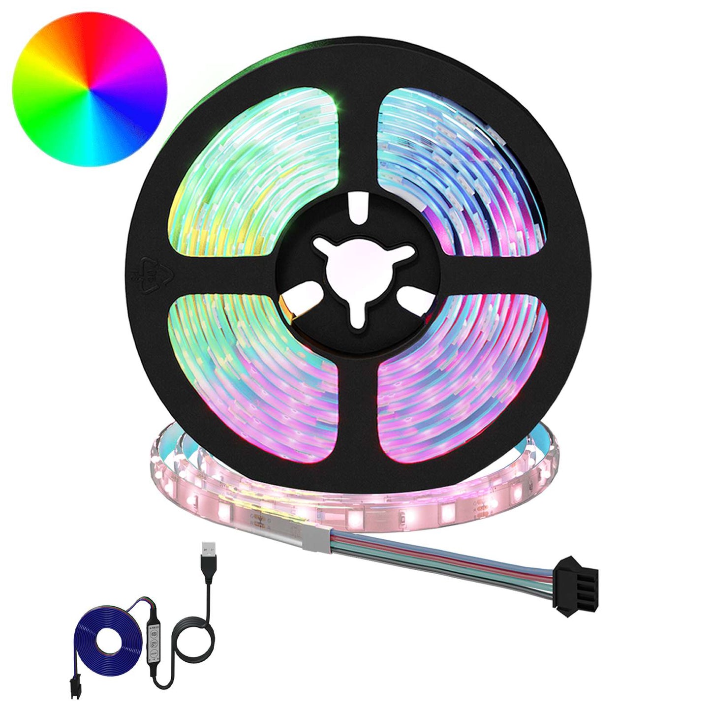 LED Streifen 2 pcs Schwarz und Transparent 2500 mm