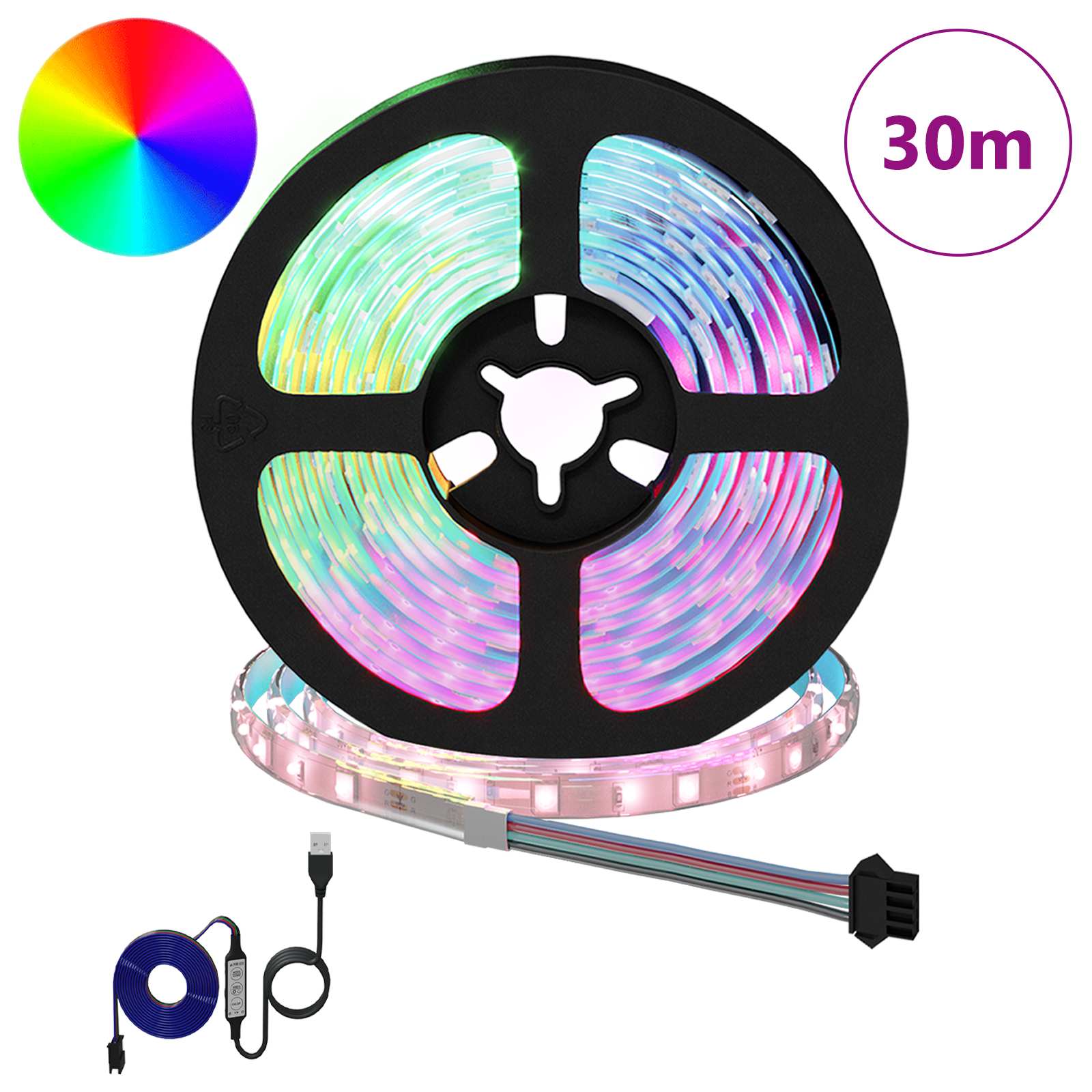 LED Streifen 12 pcs Schwarz und Transparent 2500 mm