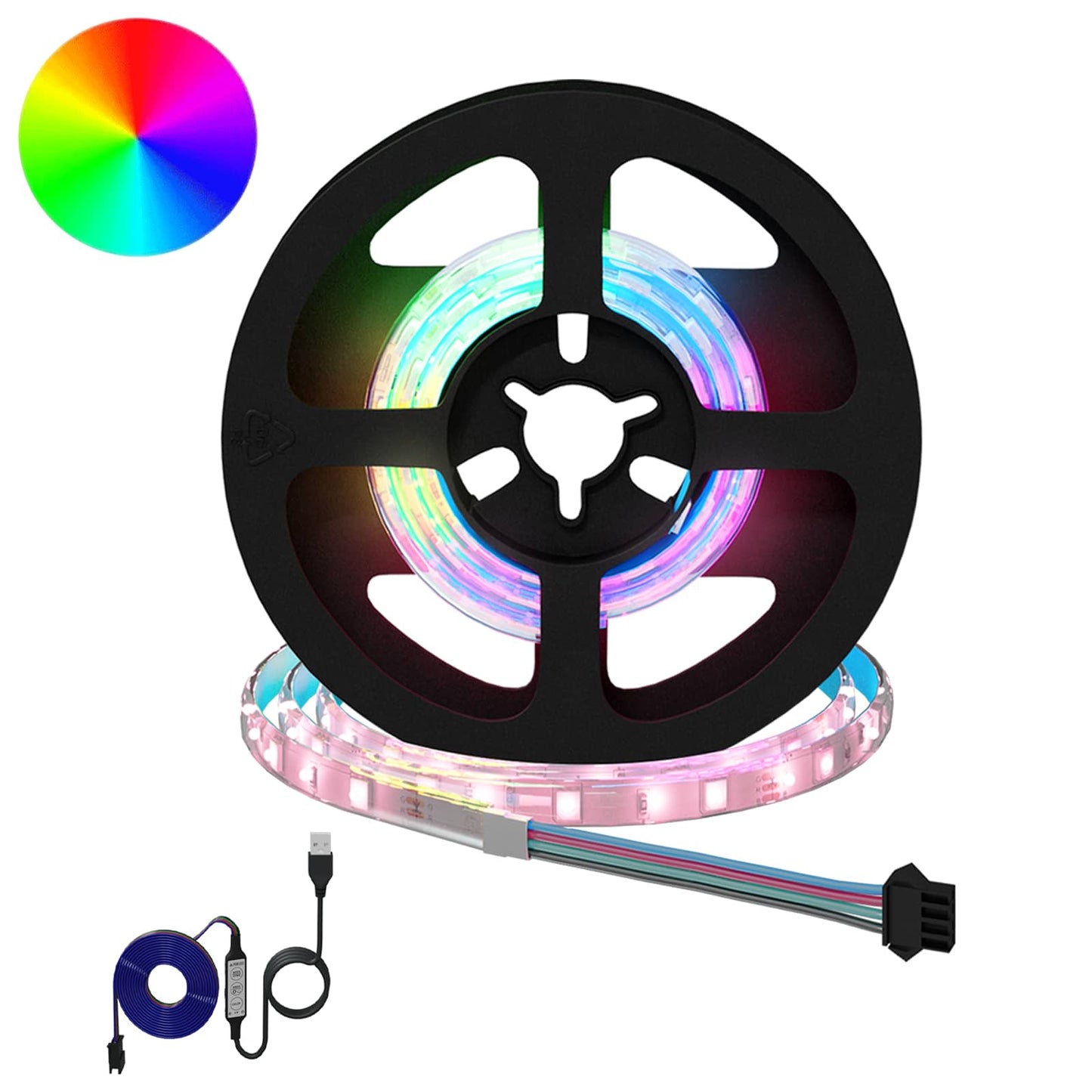 LED Streifen 12 pcs Schwarz und Transparent 40 x 0,8 x 0,3 cm