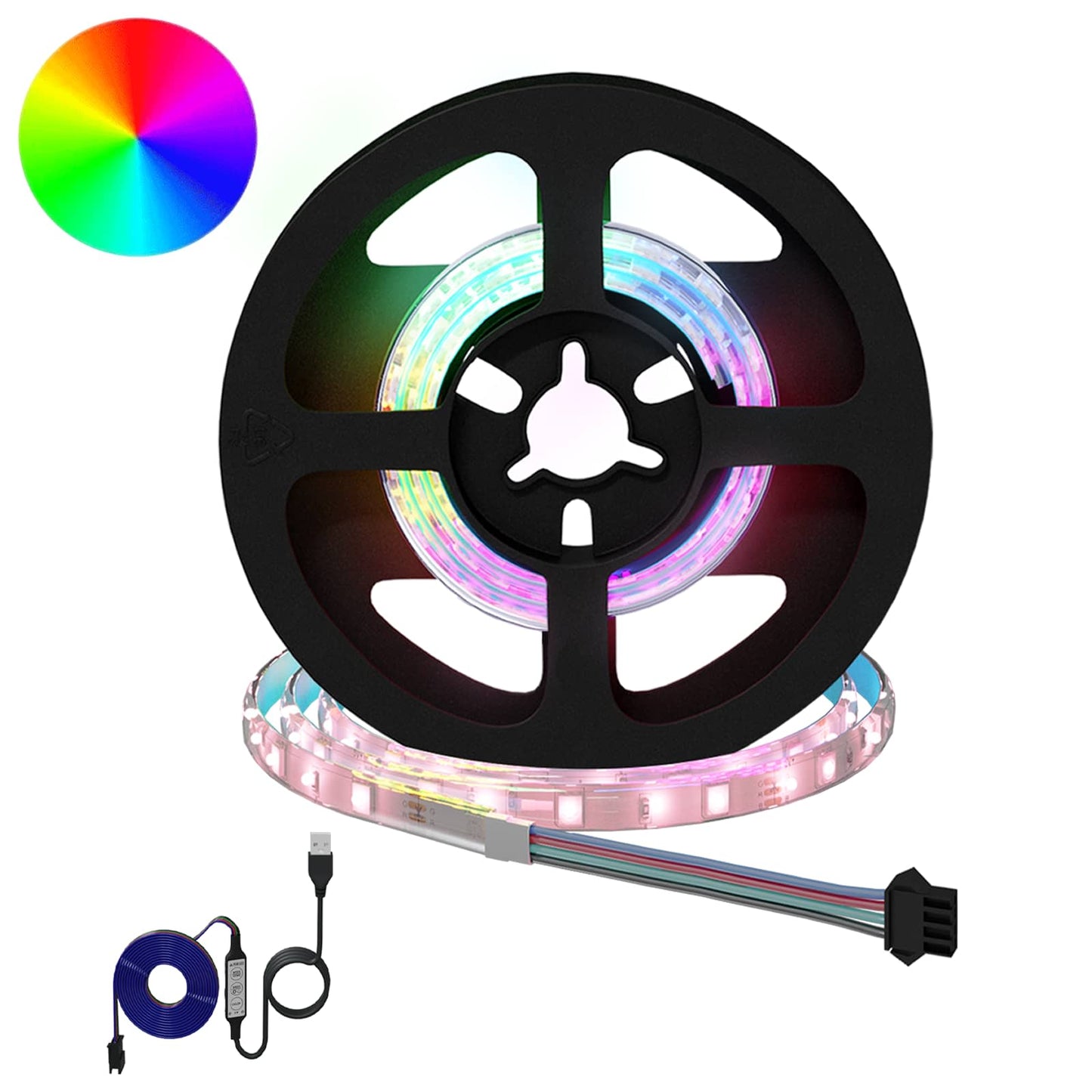 LED Streifen 2 pcs Schwarz und Transparent 450 mm
