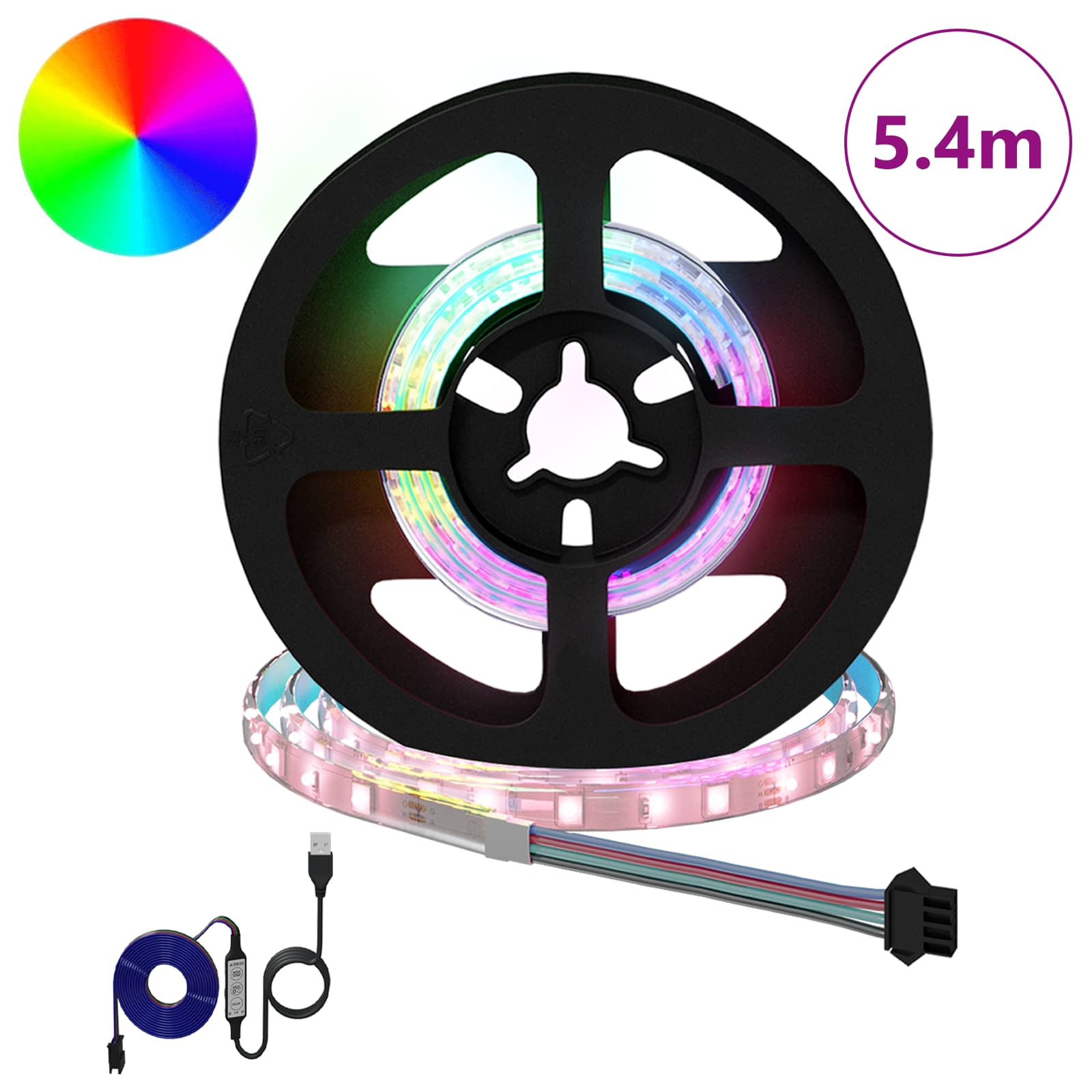 LED Streifen 12 pcs Schwarz und Transparent 450 mm