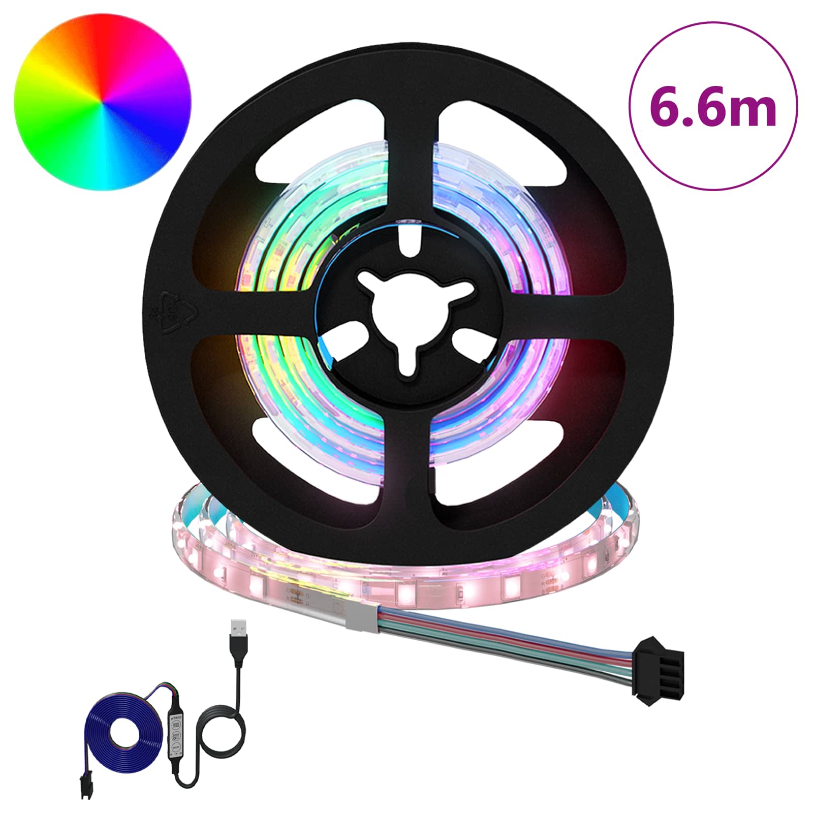 LED Streifen 12 pcs Schwarz und Transparent 550 mm