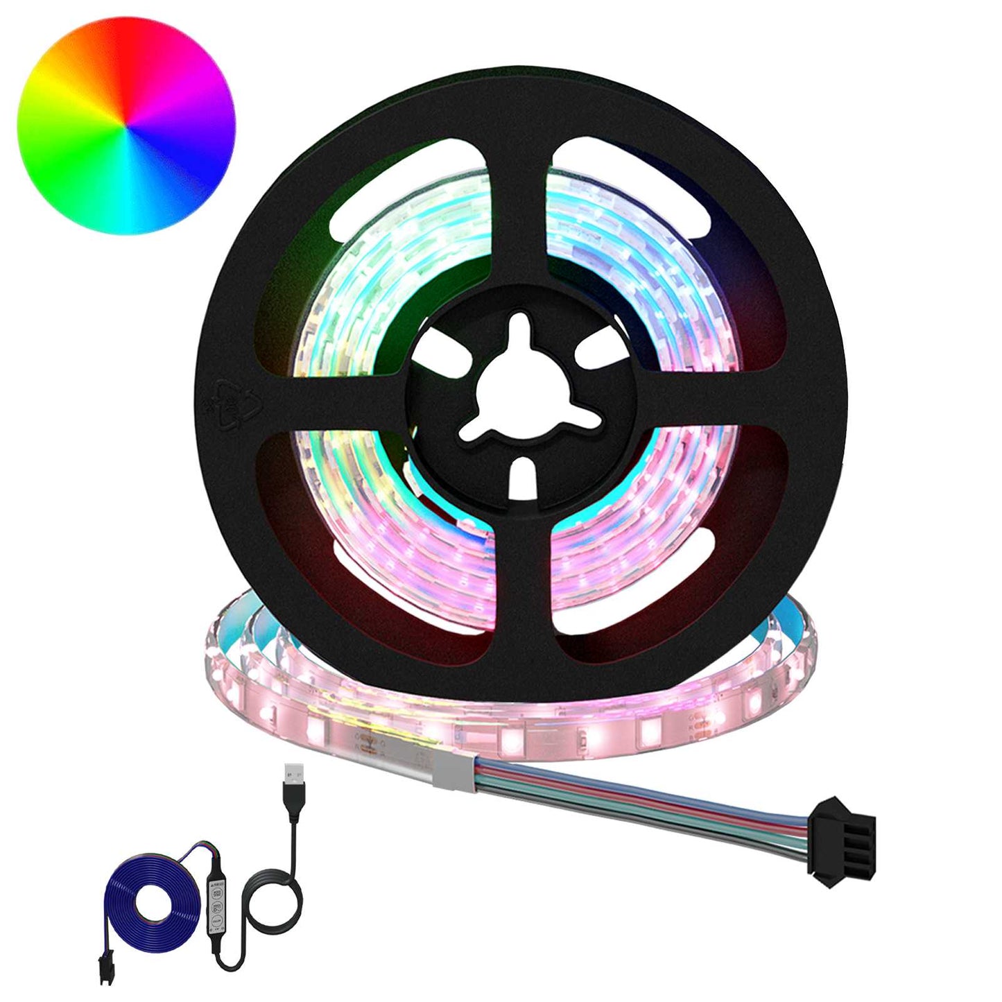 LED Streifen 2 pcs Schwarz und Transparent 750 mm