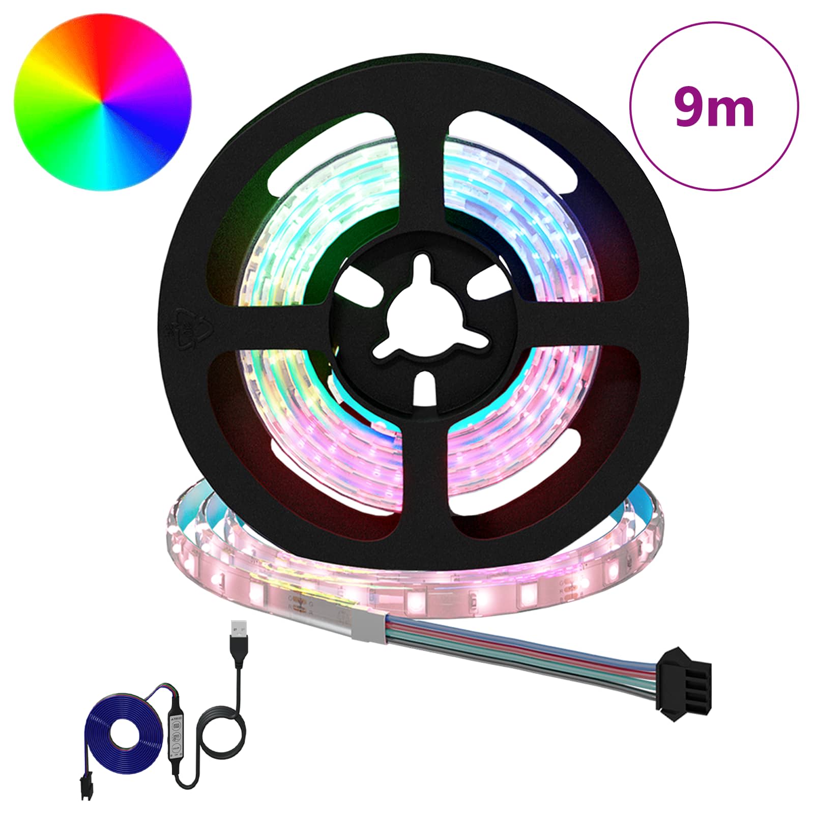 LED Streifen 12 pcs Schwarz und Transparent 750 mm