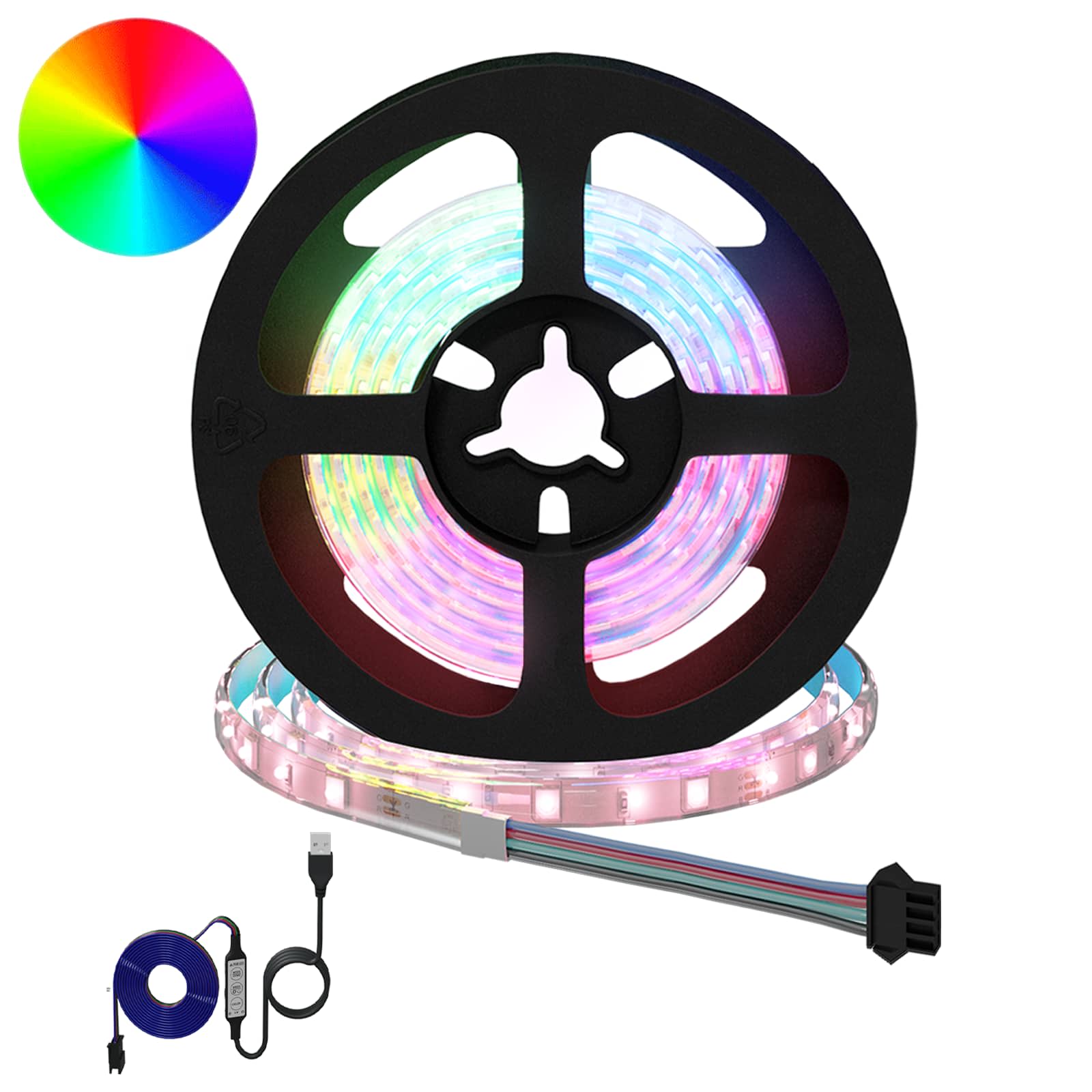 LED Streifen 2 pcs Schwarz und Transparent 1200 mm