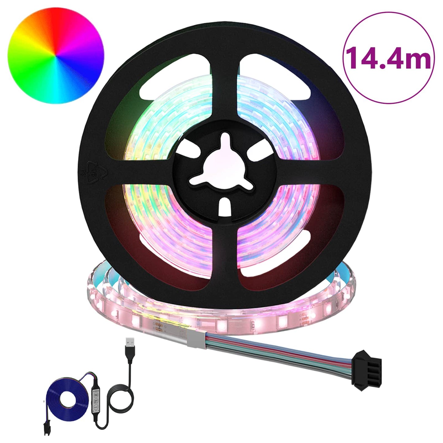 LED Streifen 12 pcs Schwarz und Transparent 1200 mm