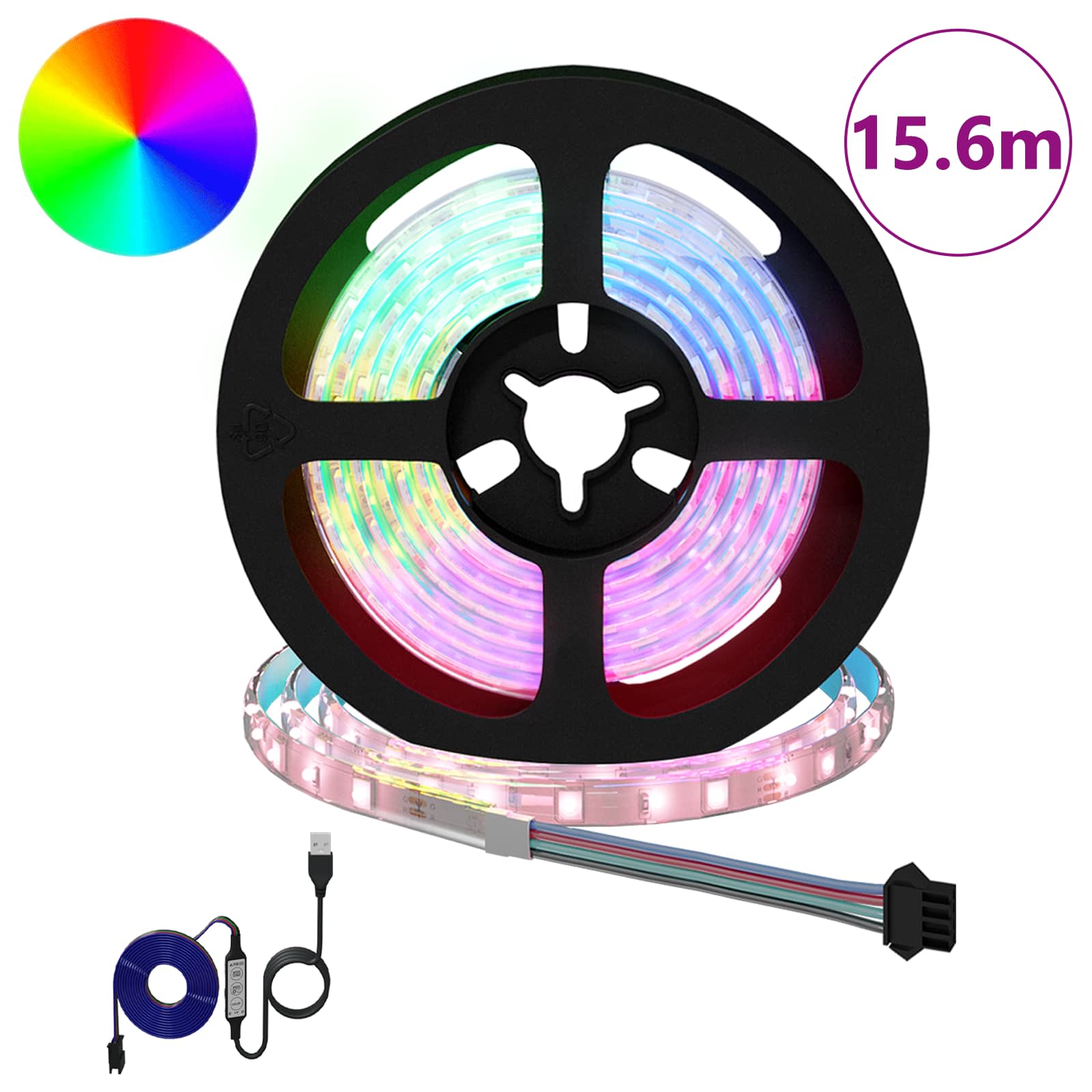 LED Streifen 12 pcs Schwarz und Transparent 1300 mm